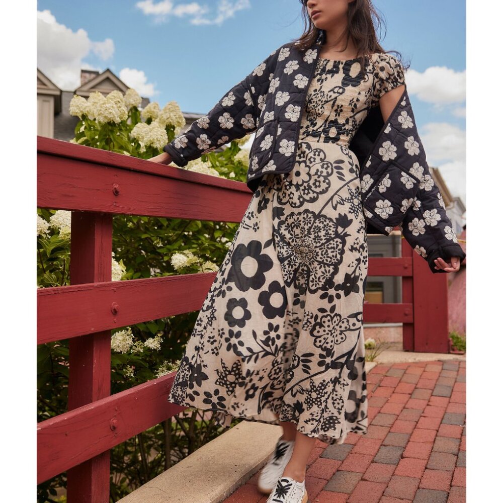 🎉LAST CHANCE🎉 FREE PEOPLE Ultraviolet Dress / Bright White Combo - Picture 5 of 10